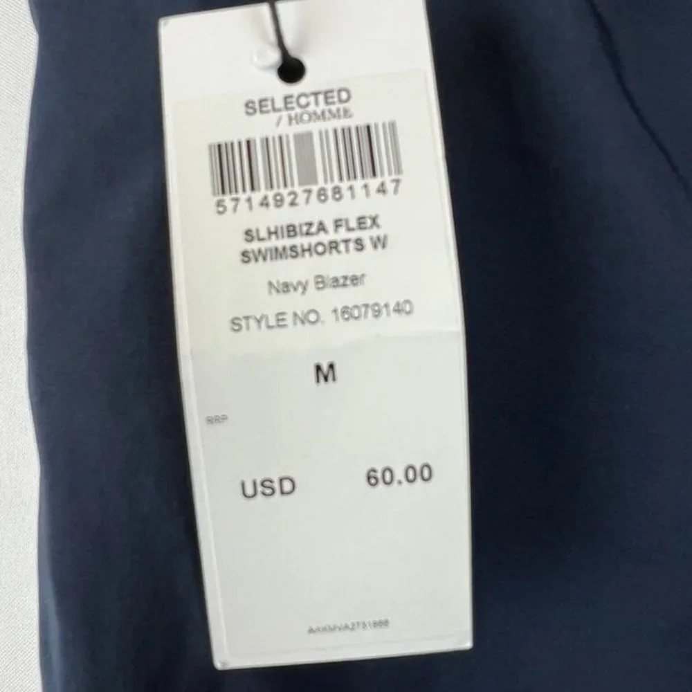 Selected Homme Mens Flex Swim Shorts Navy Size Medium